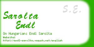 sarolta endl business card